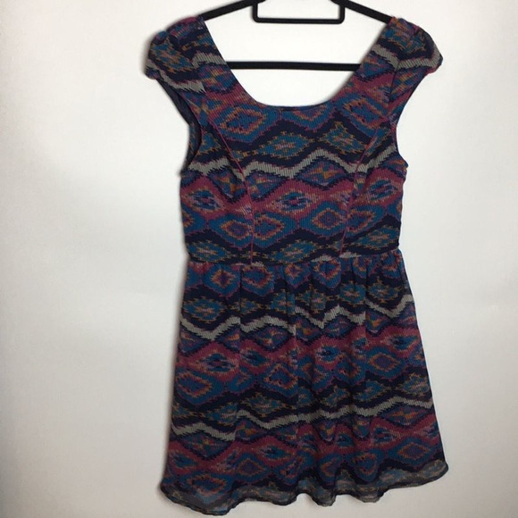 Colorful Geometric Pattern Dress - Picture 2 of 2